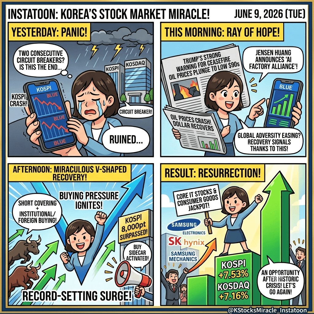 K-Stocks Stage Miraculous V-Shaped Reversal as Dual Circuit Breakers Yield to Buy Sidecars